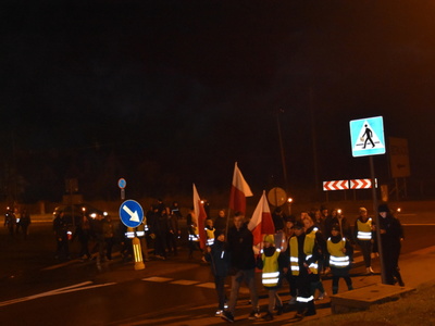 Zdjęcie z Marszu dla Niepodległej w gminie Gościeradów