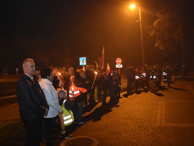Zdjęcie z Marszu dla Niepodległej w gminie Gościeradów