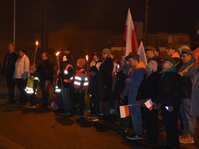 Zdjęcie z Marszu dla Niepodległej w gminie Gościeradów
