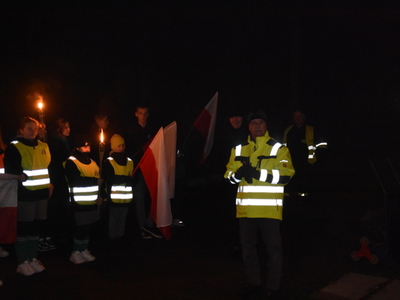 Zdjęcie z Marszu dla Niepodległej w gminie Gościeradów