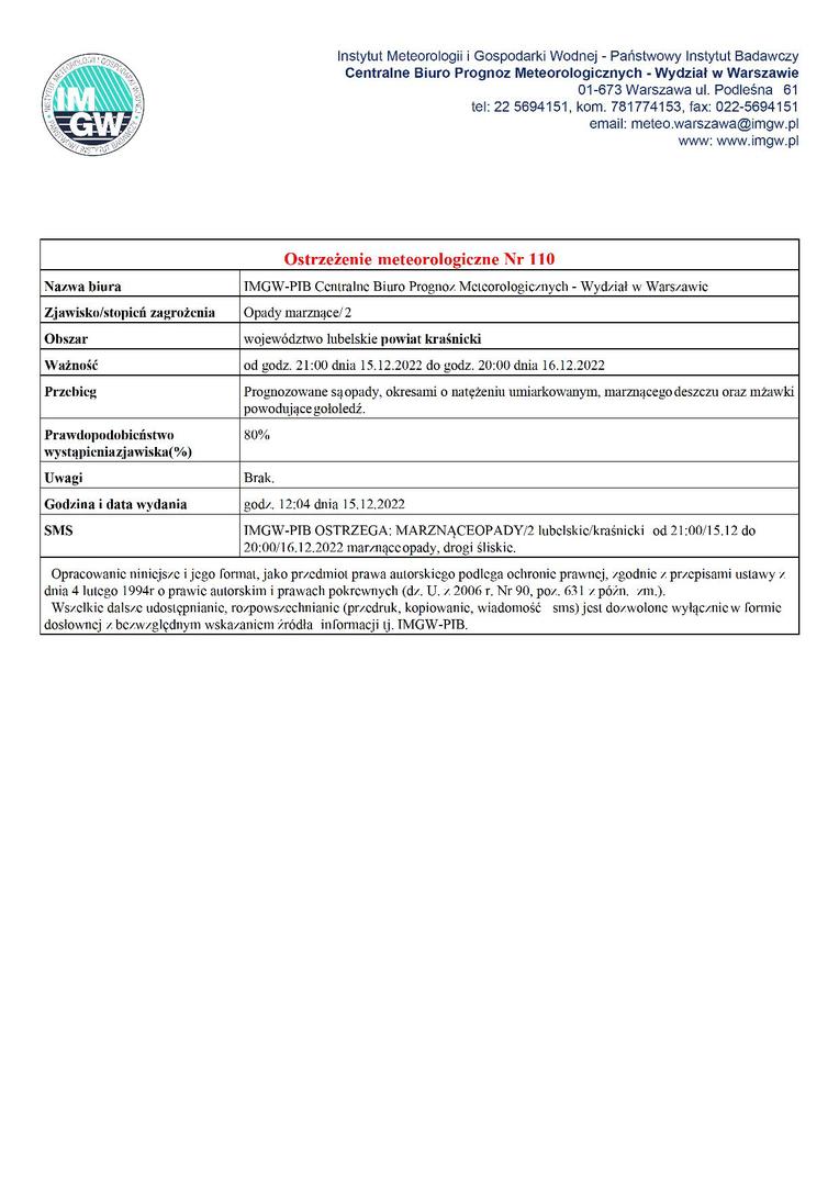 Zdjęcie ostrzeżenia
