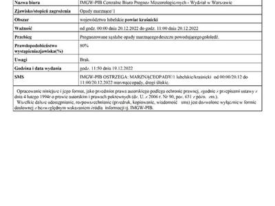Zdjęcie ostrzeżenie meteorologicznego