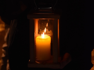 Zdjęcie z przekazanie Betlejemskiego Światełka Pokoju w Gościeradowie