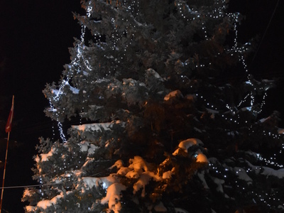 Zdjęcie z przekazanie Betlejemskiego Światełka Pokoju w Gościeradowie