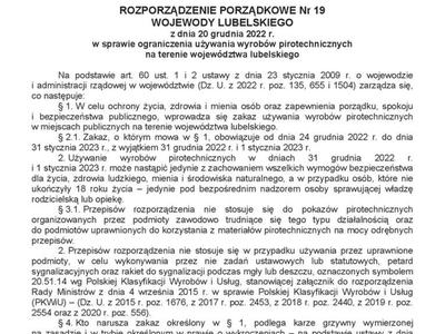 Obraz przedstawiający treść obwieszczenia