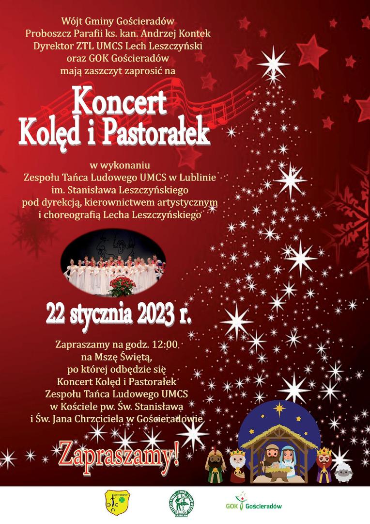 Zdjęcie plakatu dot. koncertu ZTL UMCS Leszczyniacy z akcentem bożonarodzeniowym