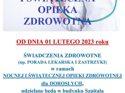 Zdjęcie informacji dot. opieki zdrowotnej