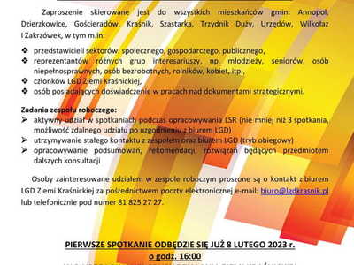 Zdjęcie plakatu Zarządu LGD Ziemi Kraśnickiej