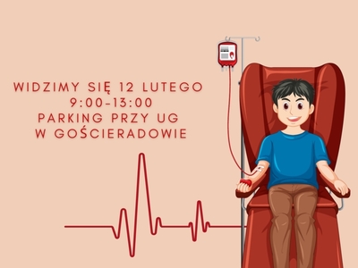 ZDJĘCIE Z GRAFIKĄ PRZEDSTAWIAJĄCĄ ODDAWANIE KRWI