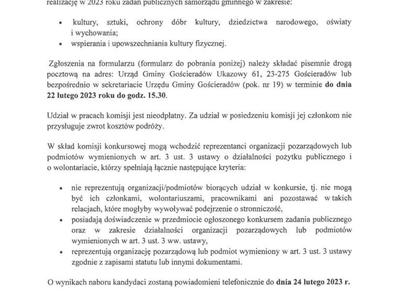 Zdjęcie zaproszenia do zgłaszania kandydatów na członków komisji konkursowej w otwartych konkursach ofert