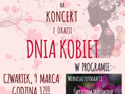 Plakat na koncert z okazji Dnia Kobiet