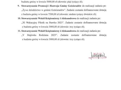 Zdjęcie przedstawiające treść ogłoszenia o wynikach konkursu - strona 2