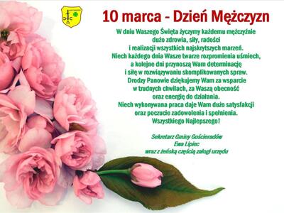 Zdjęcie kwiatów z życzeniami