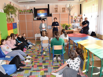 Spotkanie w ZPO w Gościeradowie dot. ,,Razem bezpieczniej"