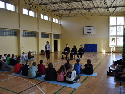 Spotkanie w ZPO w Gościeradowie dot. ,,Razem bezpieczniej"
