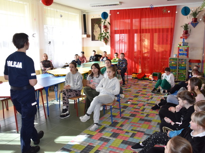 Spotkanie w ZPO w Gościeradowie dot. ,,Razem bezpieczniej"