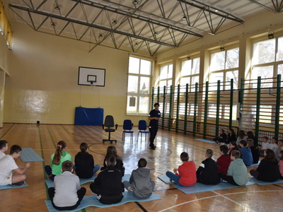 Spotkanie w ZPO w Gościeradowie dot. ,,Razem bezpieczniej"