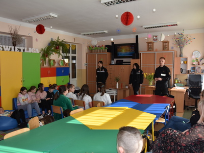 Spotkanie w ZPO w Gościeradowie dot. ,,Razem bezpieczniej"