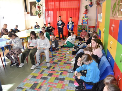 Spotkanie w ZPO w Gościeradowie dot. ,,Razem bezpieczniej"