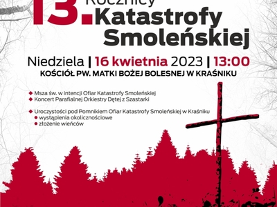 Zdjęcie plakatu z krzyżem na tle lasu