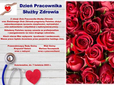 Zdjęcie róż i sprzętu medycznego