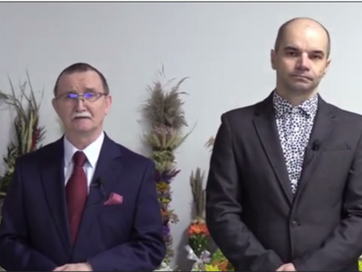 Zdjęcie przedstawiające Wójta oraz Przewodniczącego Rady Gminy Gościeradów