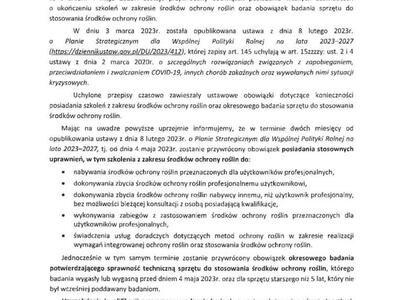 Zdjęcie dot obowiązku szkoleń i badań sprzętu