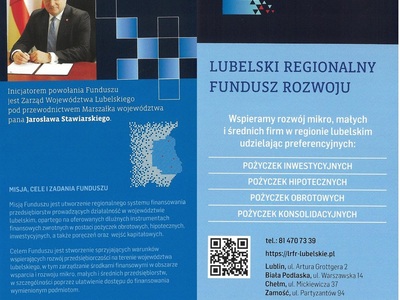 Zdjęcie ulotki ze zdjęciem Marszałka Województwa
