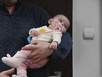 Zdjęcie ze spotkania z okazji narodzin nowego mieszkańca gminy Gościeradów