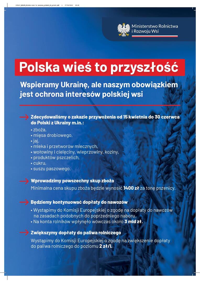 Zdjęcie plakatu dot. Polskiej wsi