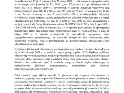 Obraz przedstawiający treść obwieszczenia