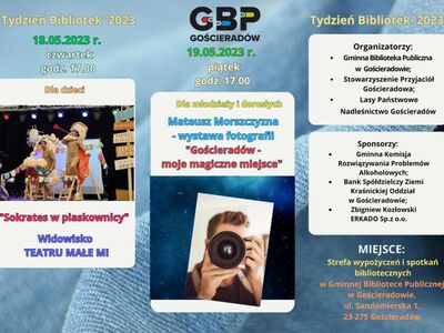 Zdjęcie ulotki dot. Tygodnia bibliotek