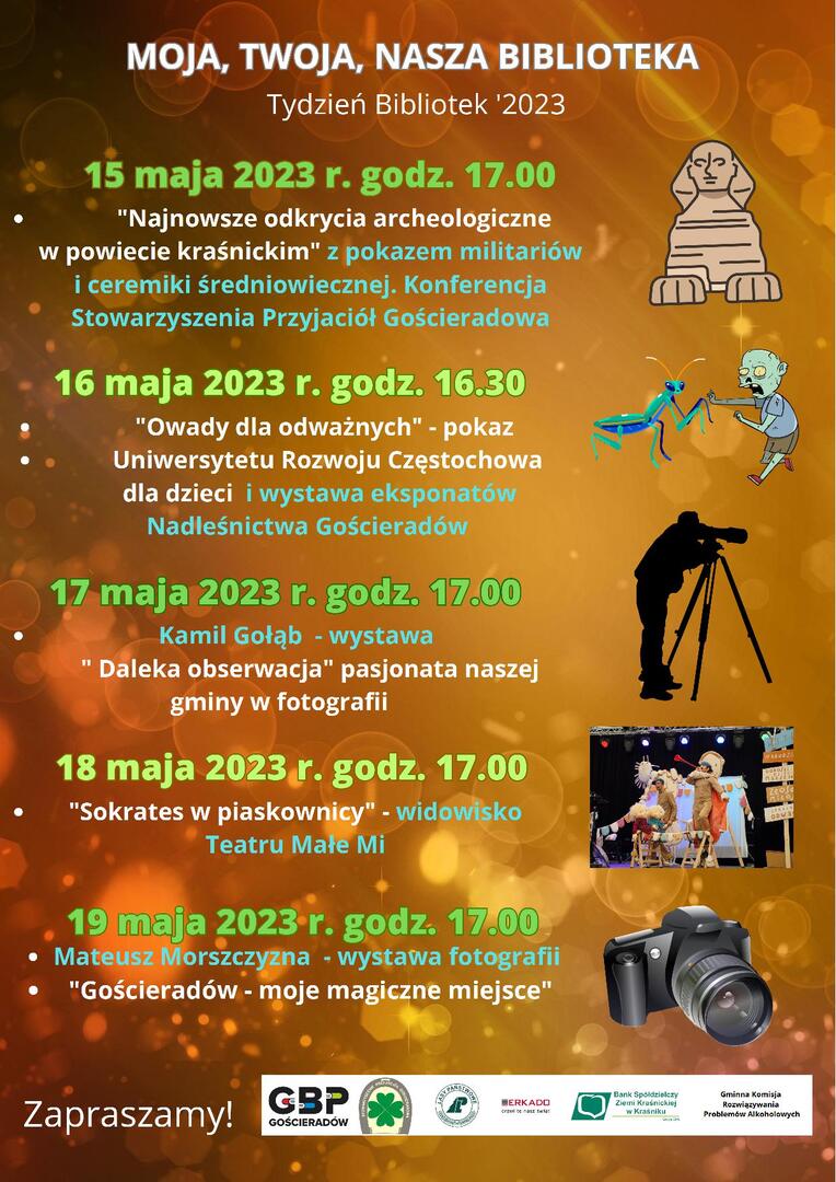 Zdjęcie plakatu dot. Tygodnia bibliotek