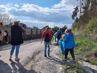 Zdjęcie podczas sprzątania gminy Gościeradów