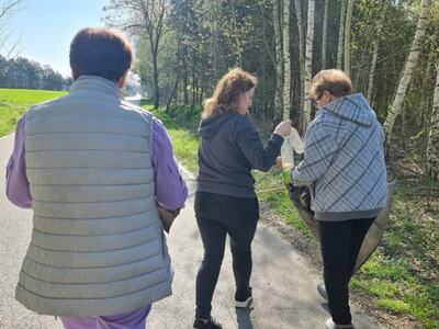 Zdjęcie podczas sprzątania gminy Gościeradów