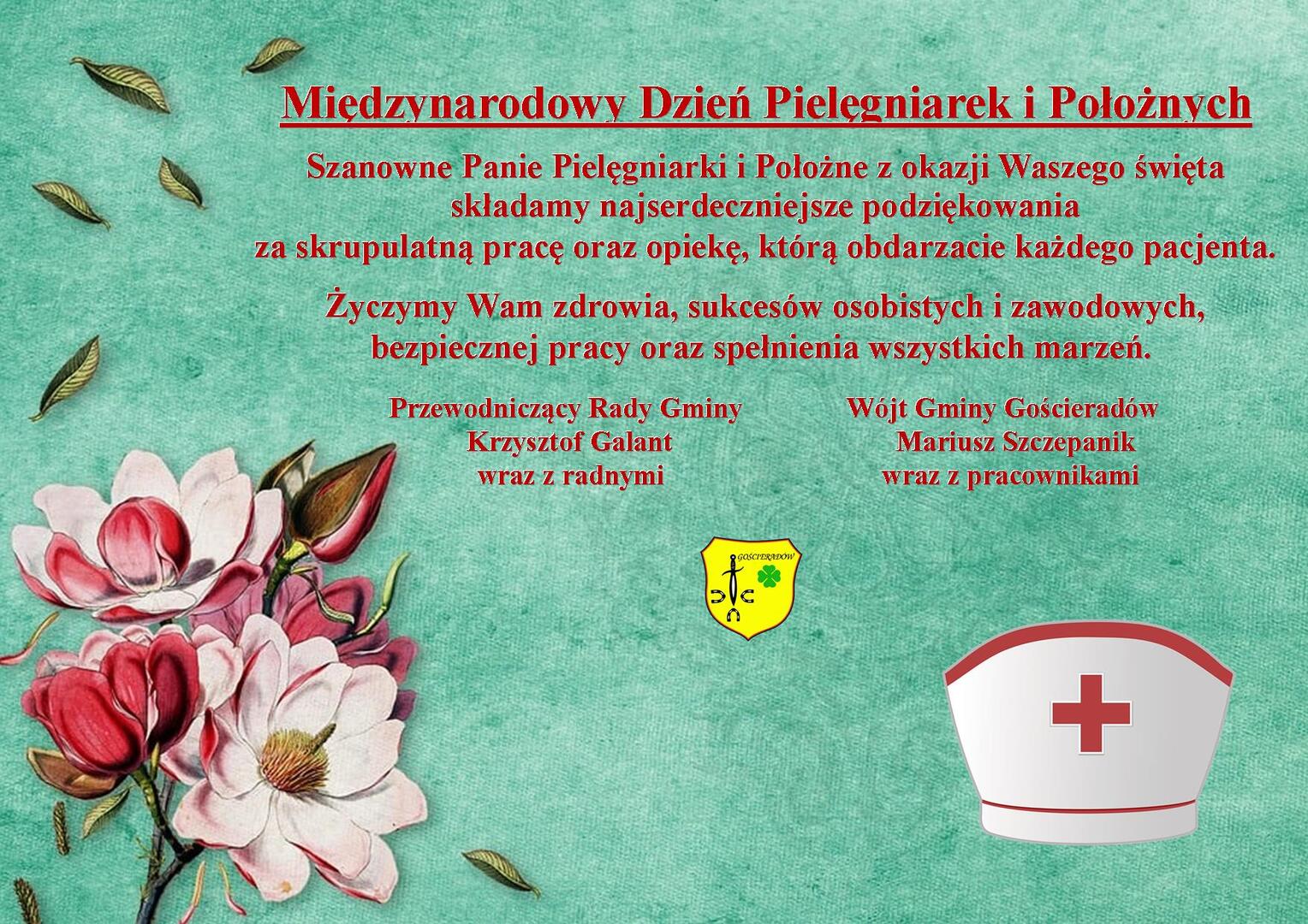 Zdjęcie życzeń z kwiatami