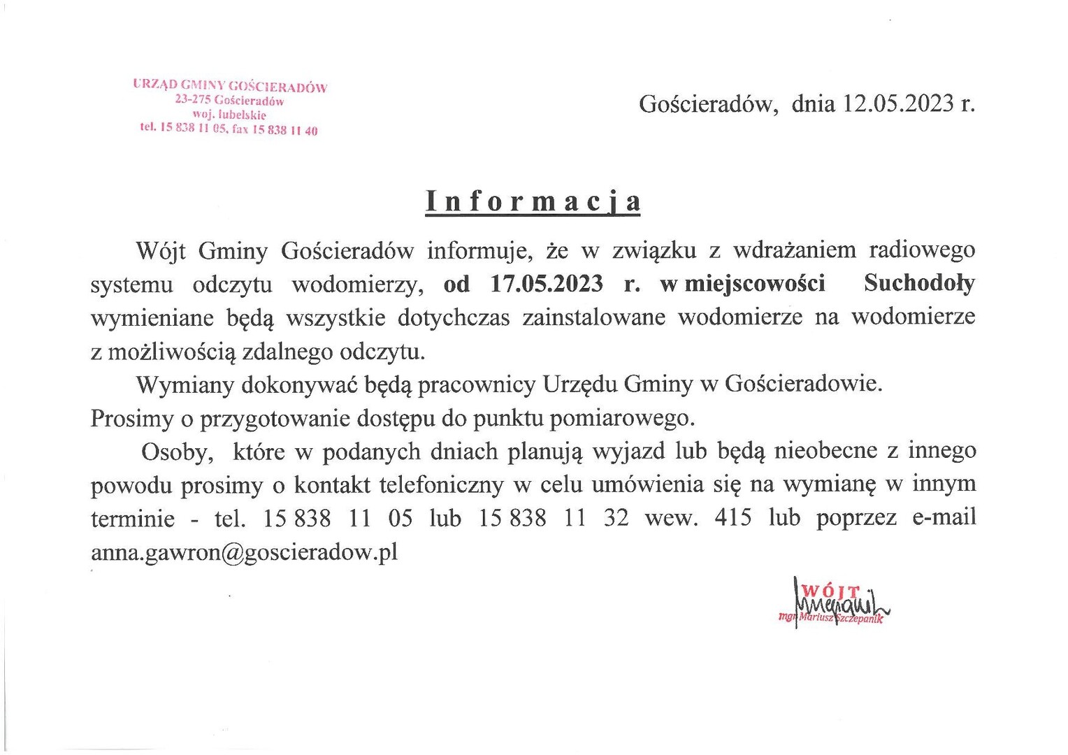 Zdjęcie informacji
