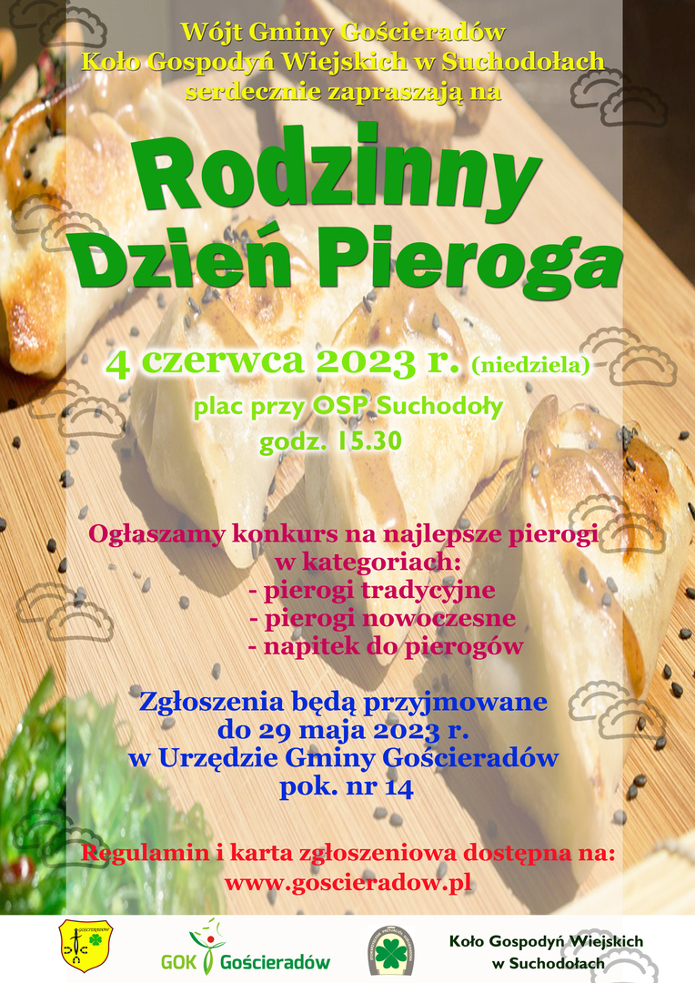 Zdjęcie plakatu z pierogami