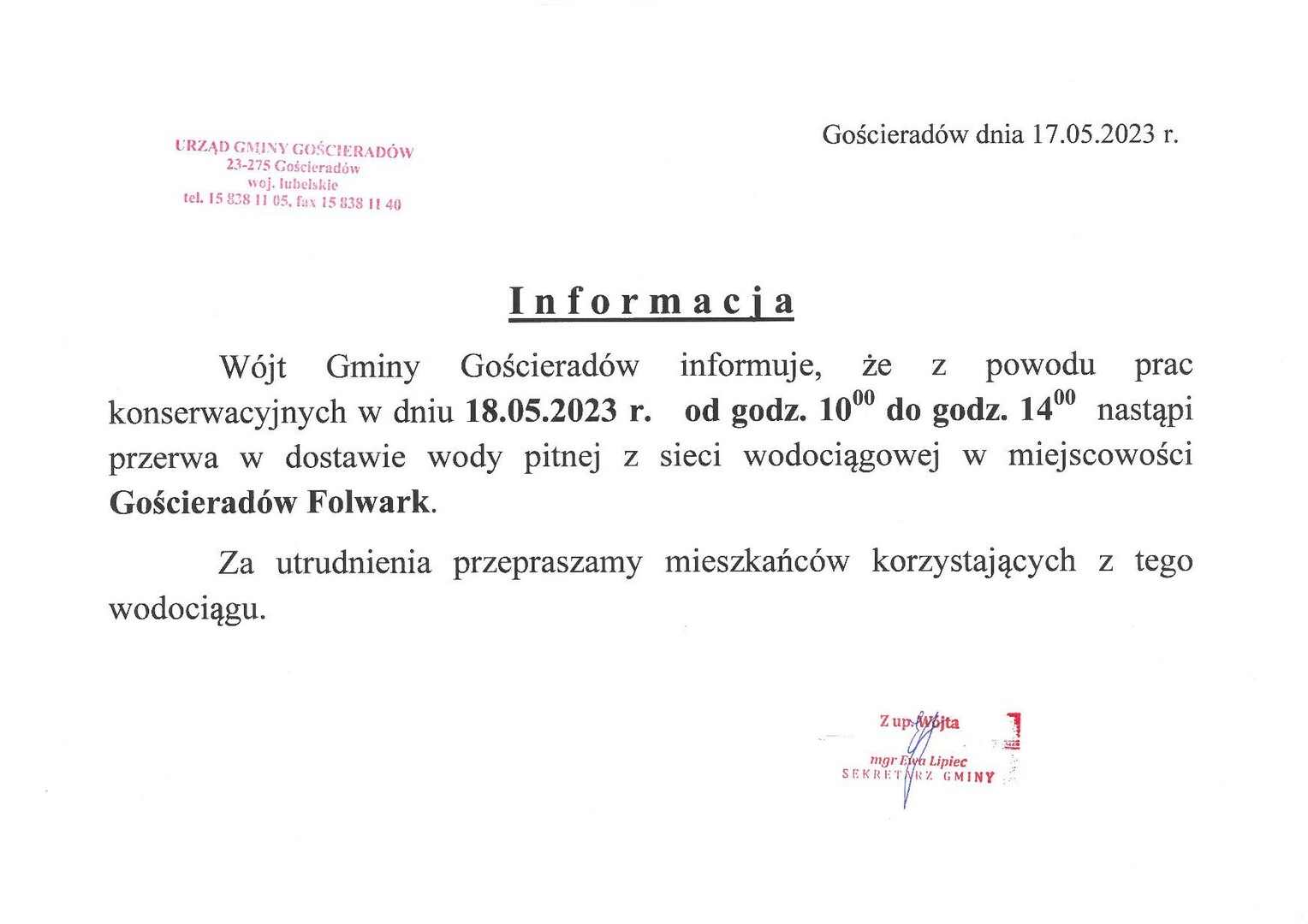 Zdjęcie informacji