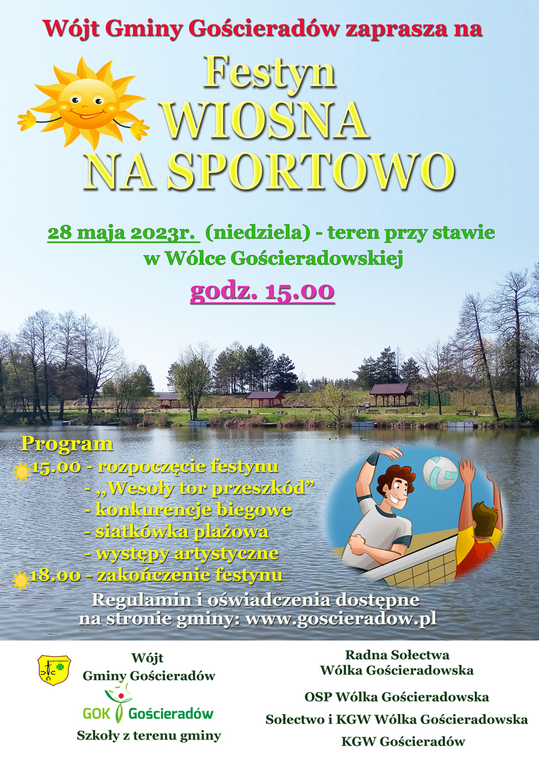 Zdjęcie plakatu przedstawiającego staw w Wólce Gościeradowskiej