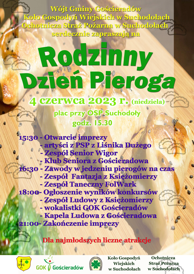 Zdjęcie plakatu z pierogami