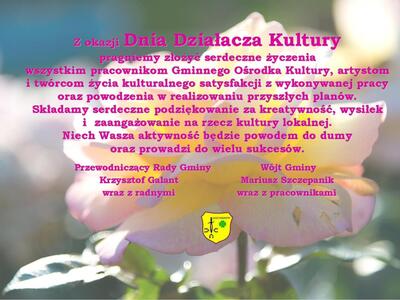 Zdjęcie kwiatów z życzeniami