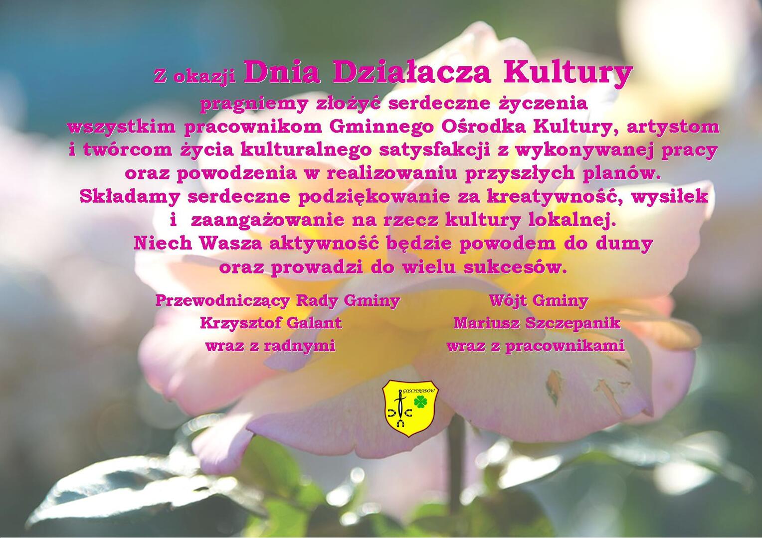 Zdjęcie kwiatów z życzeniami