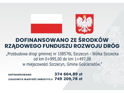 Tablica informacyjna zawierająca informacje o projekcie