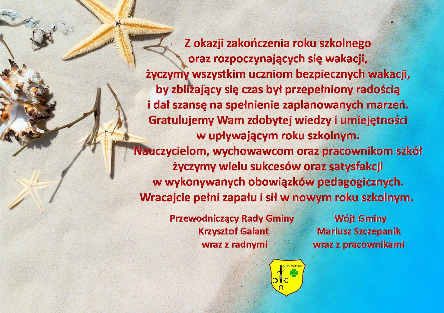 Zdjęcie plaży z życzeniami