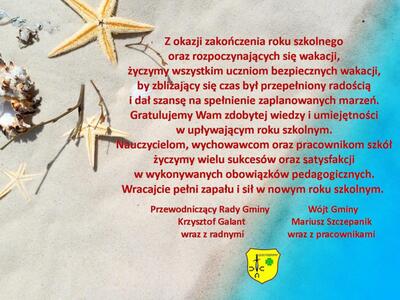 Zdjęcie plaży z życzeniami