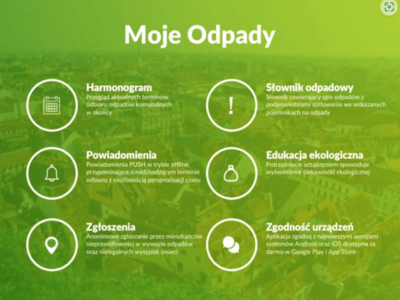 Zdjęcie dot. aplikacji ,,Moje Odpady"