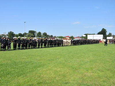 Zdjęcie z powiatowych zawodów sportowo - pożarniczych