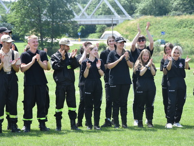 Zdjęcie z powiatowych zawodów sportowo - pożarniczych