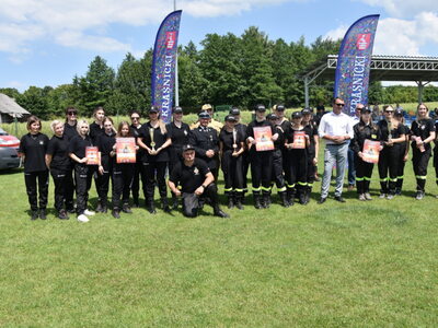 Zdjęcie z powiatowych zawodów sportowo - pożarniczych